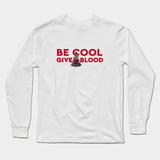 Be Cool Give Blood Heart In SOS Bottle Long Sleeve T-Shirt